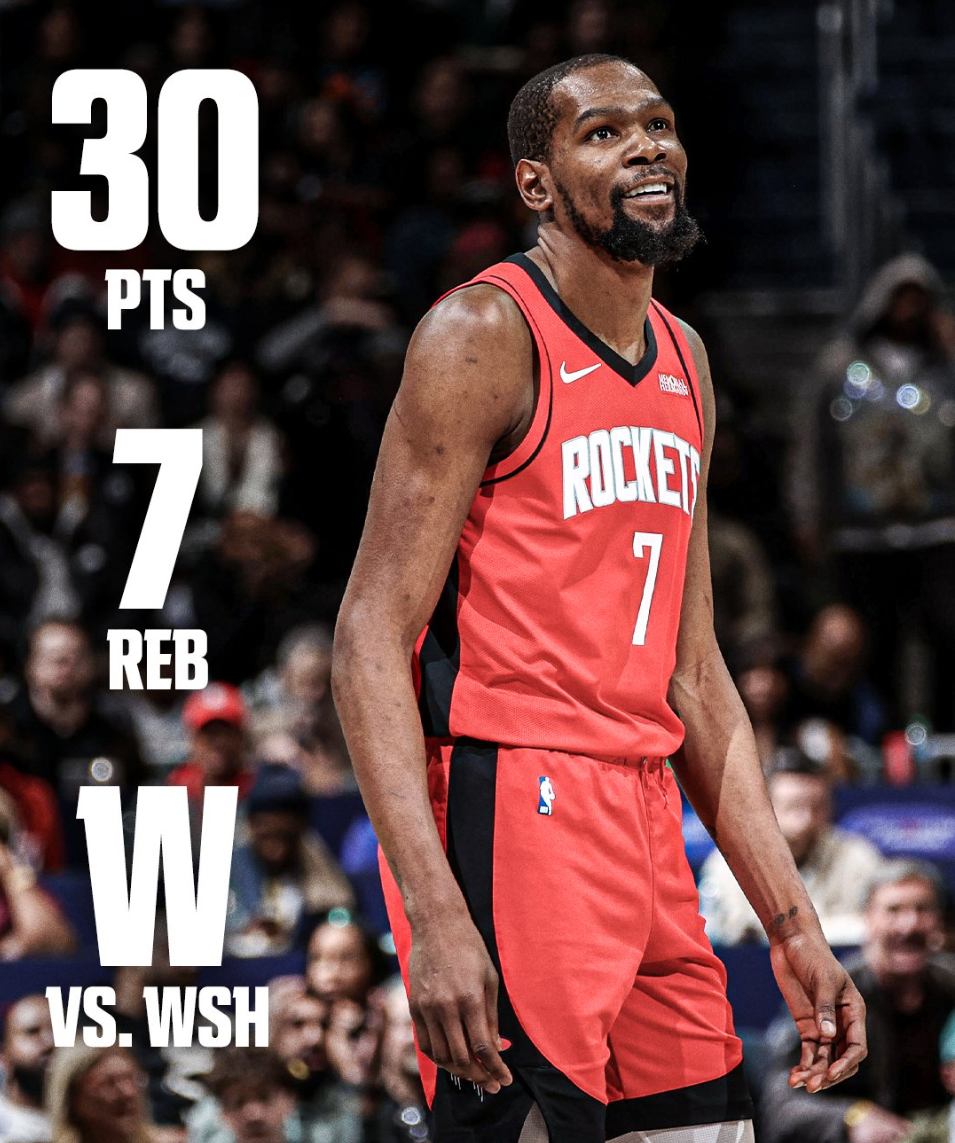 开云-连续三场30+队史首人!KD1点成历史第二 37岁助火箭更上一层楼